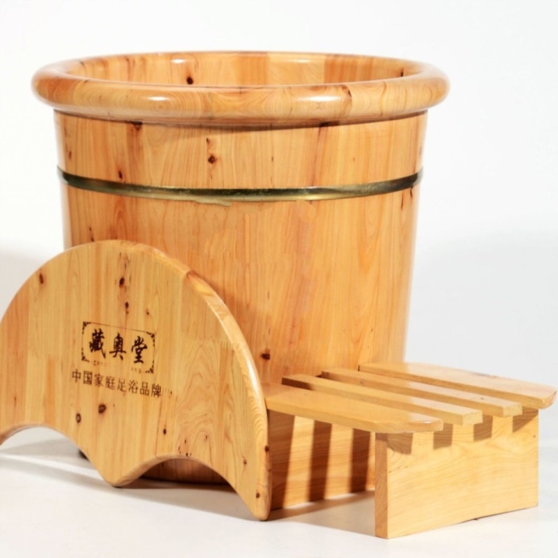 正品香柏木泡脚专用桶足疗店专业泡脚木桶40厘米高香柏木桶