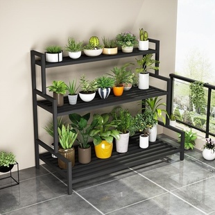 高级铁艺落地多层吊花架现代简约超高颜值植物架阳台户外定制