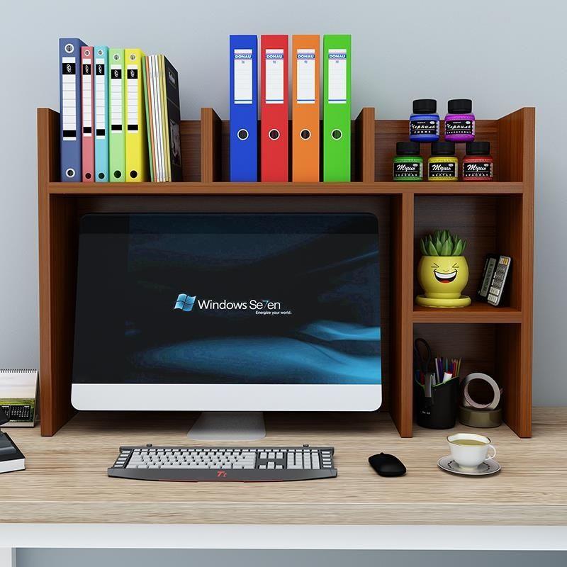 书架简易桌上置物架办公桌宿舍书柜学生电脑架儿童桌面收纳小新款