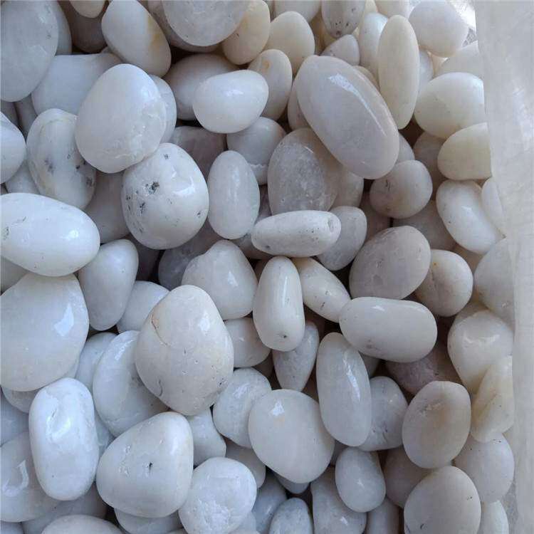 现货供应磨圆高抛1-2,3-4厘米白芙蓉石颗粒 大小雨花石