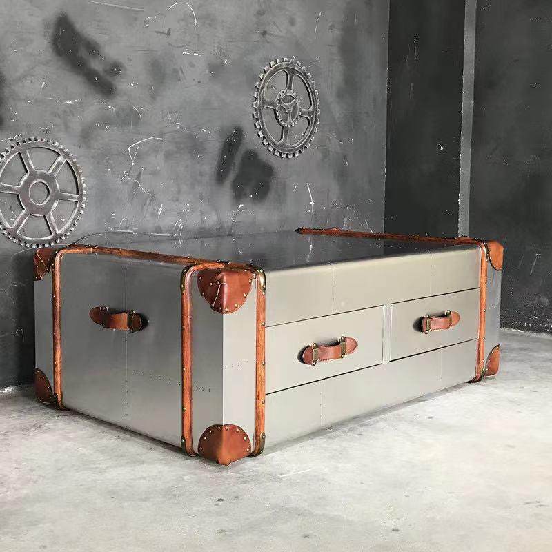 loft沙发铆钉行李箱太空铝皮美式工业风集装箱创意茶几,鲜花速递/花卉仿真/绿植园艺,割草机/草坪机,淘宝优惠券,粉丝福利购,淘宝优惠卷