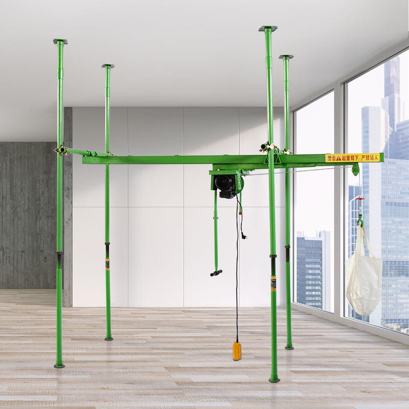 室内四立柱直滑轨道式吊机家用装修建筑窗口小吊车起重上料提升机