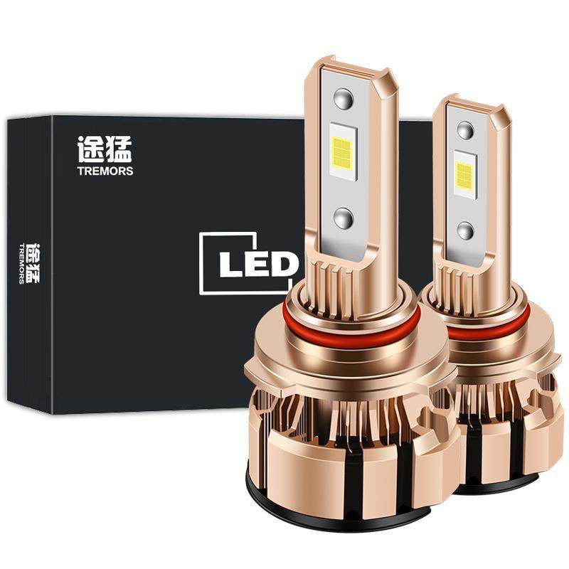 途猛汽车led大灯H1H3H4H7H8H9H11/900506/9012土豪金超亮聚光灯泡