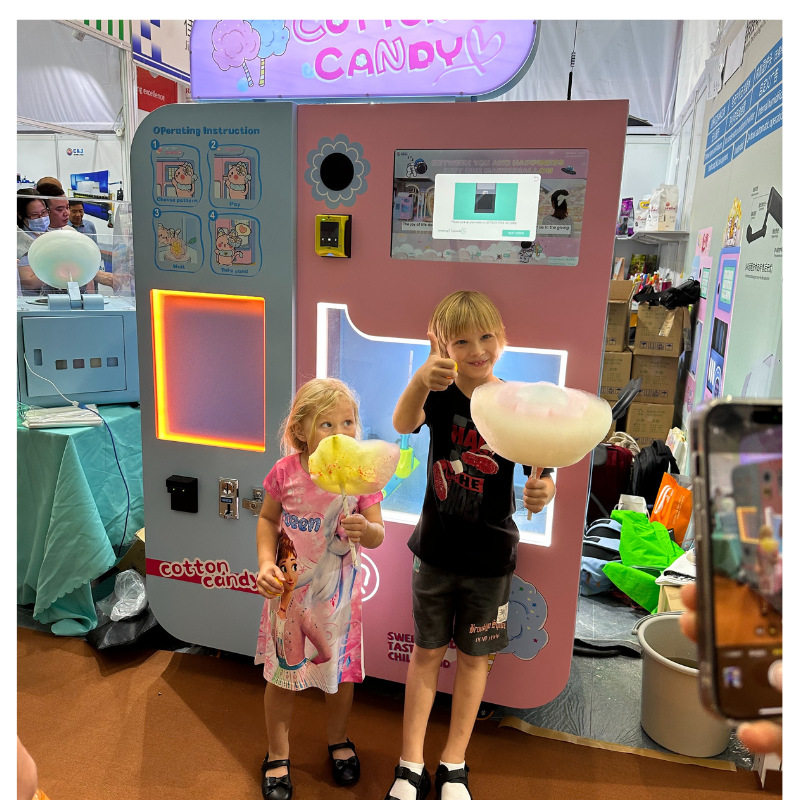 全自动棉花糖机商用机摆摊自助售卖机儿童游乐园创业智能操控