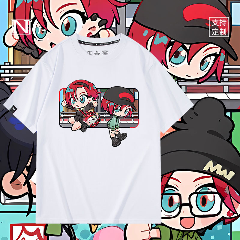 休闲宽松纯棉情侣短袖