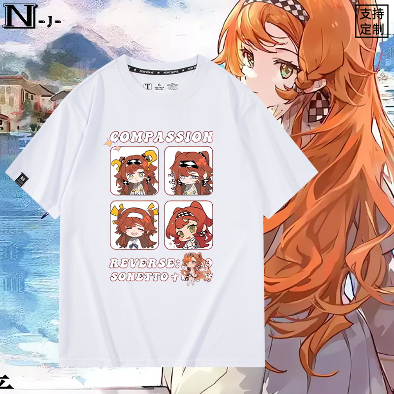 休闲宽松纯棉情侣短袖