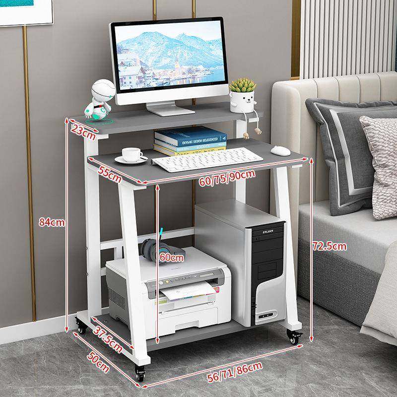 小户型电脑桌子小型家用迷你移动书桌卧室单人简易双层台式电脑桌
