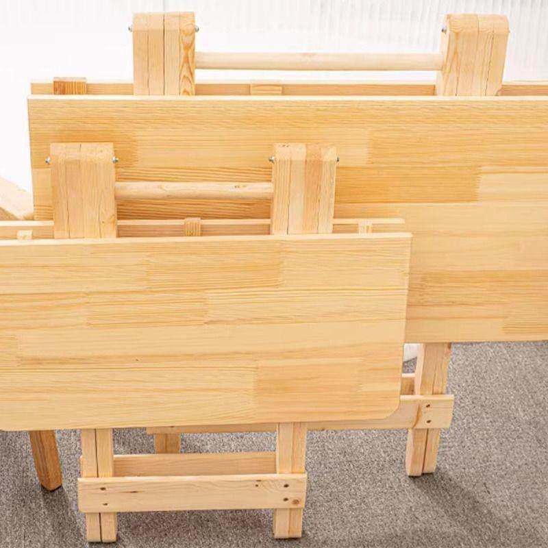 实木餐桌子折叠家用户外出租屋免安装野营经济小桌子摆地摊简约厂