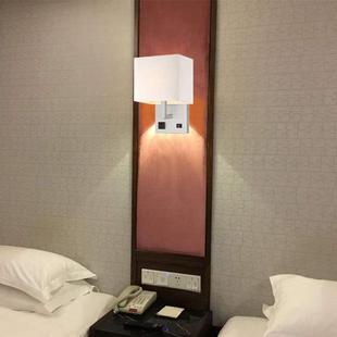 ebay壁灯卧室床头简约现代创意装 饰带AC插口客厅酒店客房灯