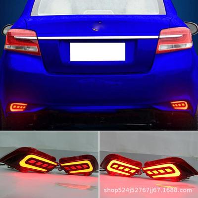 适用丰田17-19款威驰LED后杠灯刹车后尾灯雾灯vios