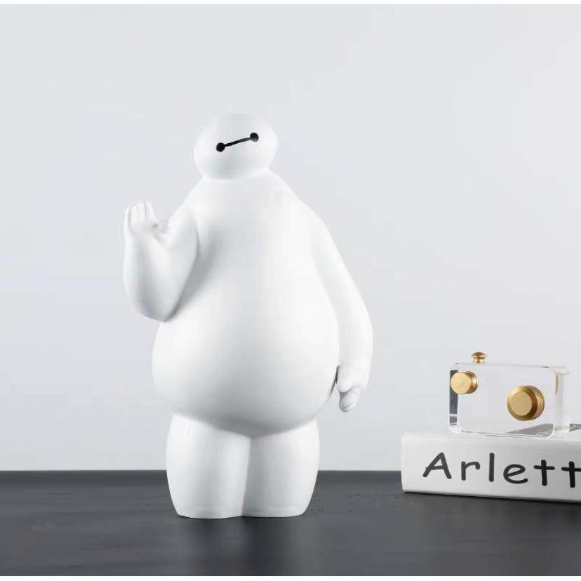 现代简约样板房卡通人物大白小雕塑摆件客厅电视柜极简软装工艺品