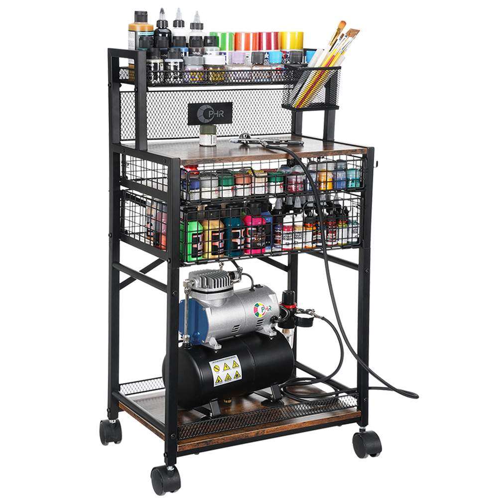 OPHIR模型油漆架AV战锤郡士田宫架工具双抽屉气泵喷笔收纳架推车