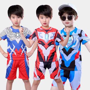 2026新款夏季奥特曼衣服男孩六一儿童节礼物迪迦儿童帅气速干套装