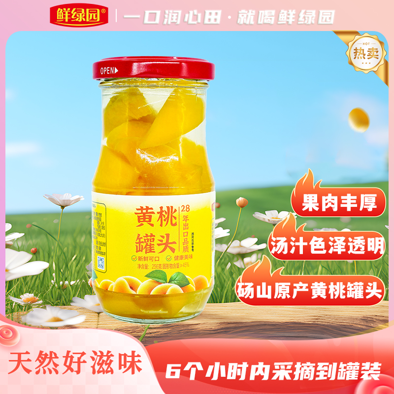 黄桃罐头砀山水果256g*6瓶