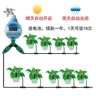 懒人自动浇花神器阳台天台菜地花园定时器雾化喷淋滴水地插杆喷头