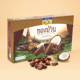 Kingpower泰国免税店ROLL金保罗原味混合口味椰奶蛋卷咖啡巧克力