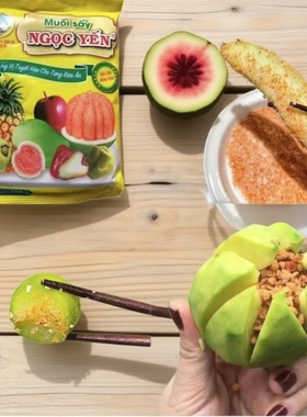 包邮NGOC YEN muoi say水果盐 越南进口蘸果盐 椒盐 辣盐袋盐100g