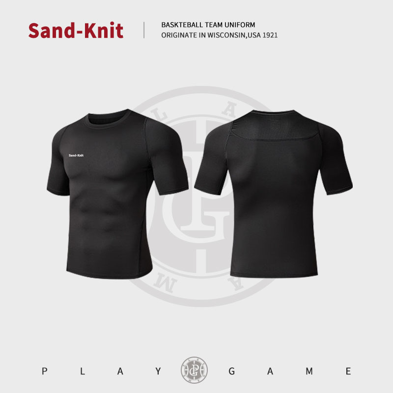 Sandknit森耐特男款速干透气体能训练运动短袖T恤上衣紧身衣新款