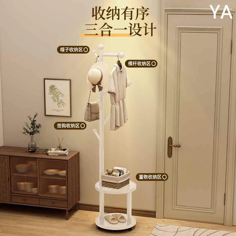 实木衣帽架家用落地多功能衣架客厅挂衣架卧室床边挂衣架子置新款
