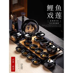 轻奢家用高档办公室会客陶瓷泡茶壶茶杯茶道神器 功夫茶具组合套装
