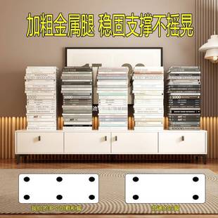 电视柜奶油风小户型客厅家用现代简约落地收纳储物一体电视机柜子