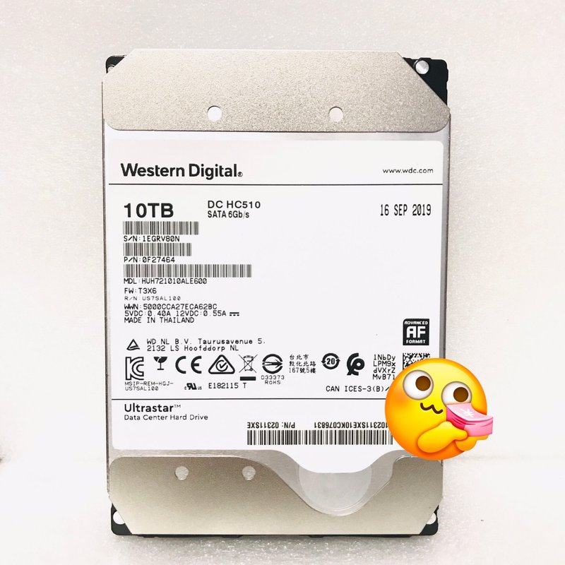 议价WD西数氦气10T TB3.5寸SATA企业级硬HU