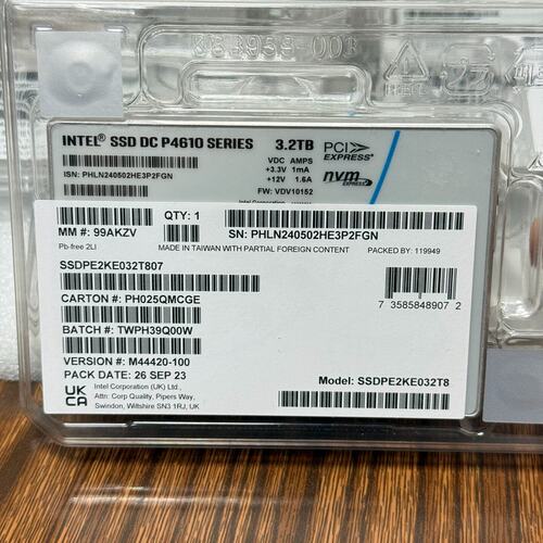 议价P4610 3.2T企业级固态硬，U.2接口，PCI
