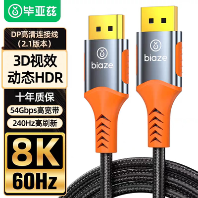 毕亚兹DP高刷线8K电竞显示器线