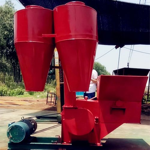 自动进料粉碎机 沙克龙除尘全自动粉糠机 秸秆混合粉碎饲料机厂家