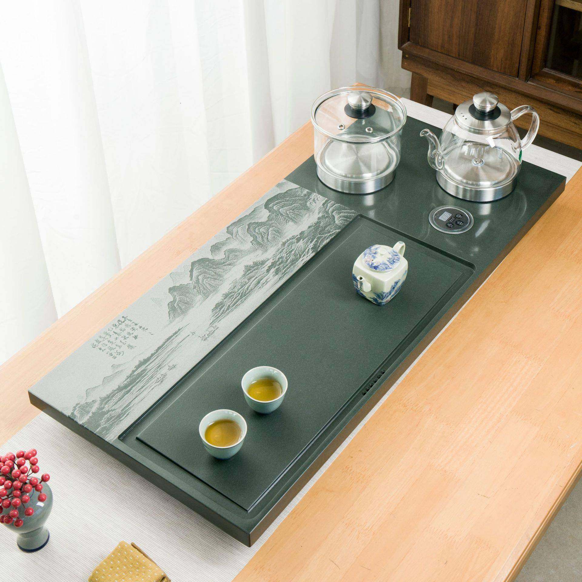 天然乌金石茶盘全自动上水电磁炉一体茶具套装家用烧水壶浮雕茶台,橡塑材料及制品,橡胶,淘宝优惠券,粉丝福利购,淘宝优惠卷
