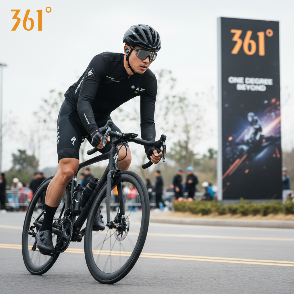 361°骑行服长袖上衣黑色百搭紧身公路车自行车骑行专业长袖