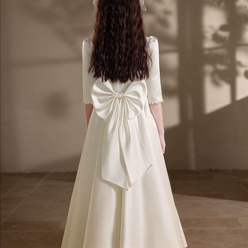 女童钢琴表演礼服裙高贵女u童公主裙礼服主持人小礼服大提琴演出