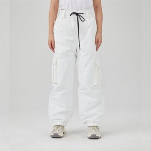 成人滑雪裤男女大童滑雪裤加厚冲锋裤J防水宽松单板双板收口束口