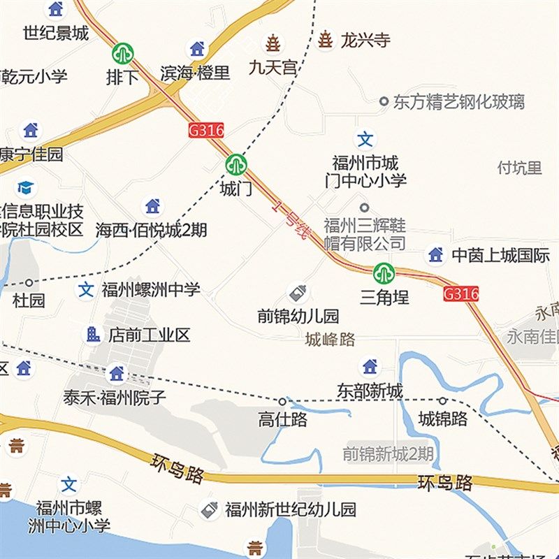 2021新款福州市城区地图办公室挂图高清防水墙R壁装饰实物推荐定