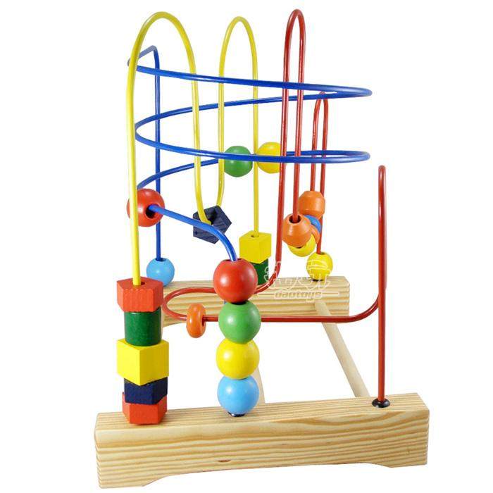 特大绕珠b串珠婴儿童益智小孩玩具1-3岁宝宝礼物女孩男童玩具绕珠