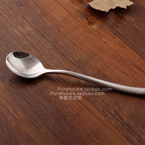 高档不锈钢BUDDHA餐具创意加厚勺子调羹大汤P勺主餐圆头饭勺匙包