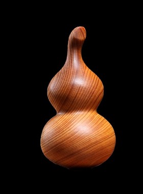 天然崖柏实木雕刻葫芦手把件文玩汽车挂I件包包装饰品福禄挂饰摆