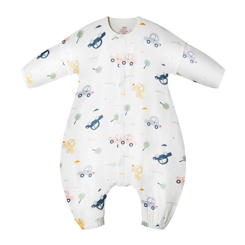 出口订单婴儿夏季纱布睡袋薄款y竹棉儿童分腿式空调房防踢被可拆