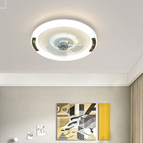 吸顶风扇灯2024新款卧室简约客厅餐厅儿K童隐形家用电扇吊扇灯一