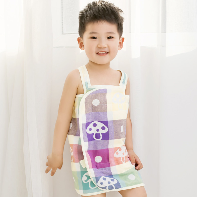睡袋儿童夏款防h踢被神器宝宝睡觉护肚子防着凉纱布婴儿肚兜小孩