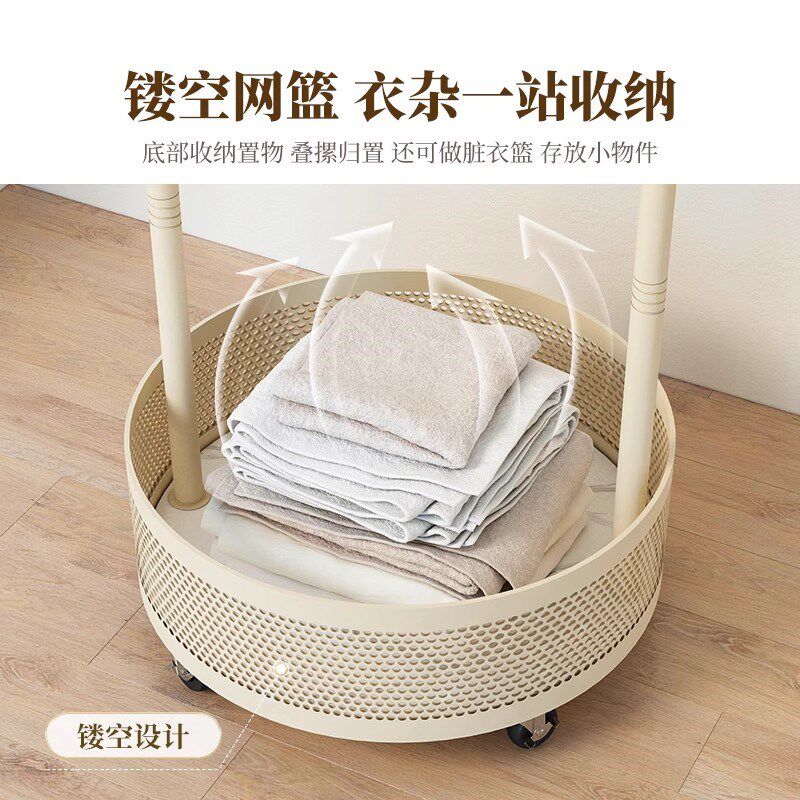 衣架落地可移动卧室小型挂衣架多功E能家用房间衣服挂架床边衣帽
