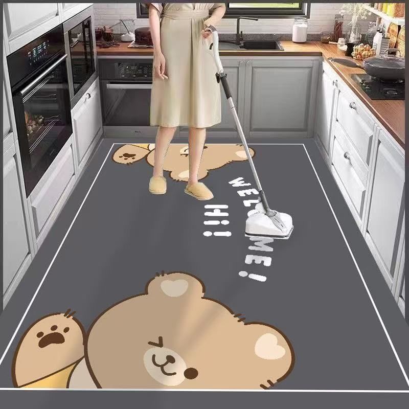 厨房地垫防滑防油可擦免洗专用脚垫防水耐I脏家用皮革pvc地毯整铺,居家布艺,厨房地垫,淘宝优惠券,粉丝福利购,淘宝优惠卷