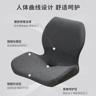 学生坐垫靠背一体儿童增高座椅子垫靠背护腰教室腰靠宿舍久坐神器