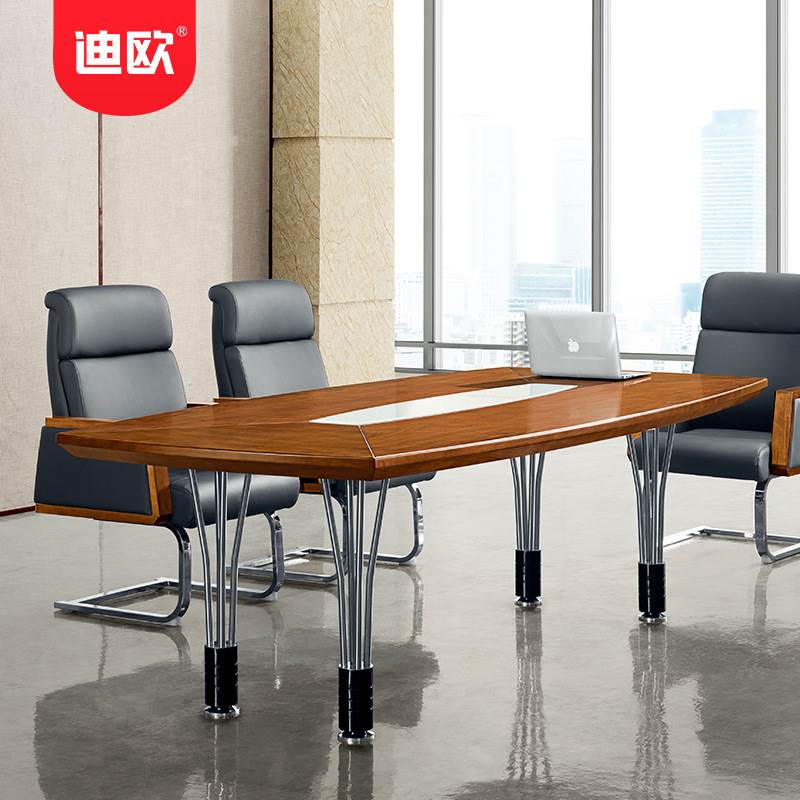 定制现代简约多媒体办公桌 可移动谈判桌 会客接待小型电脑会议台