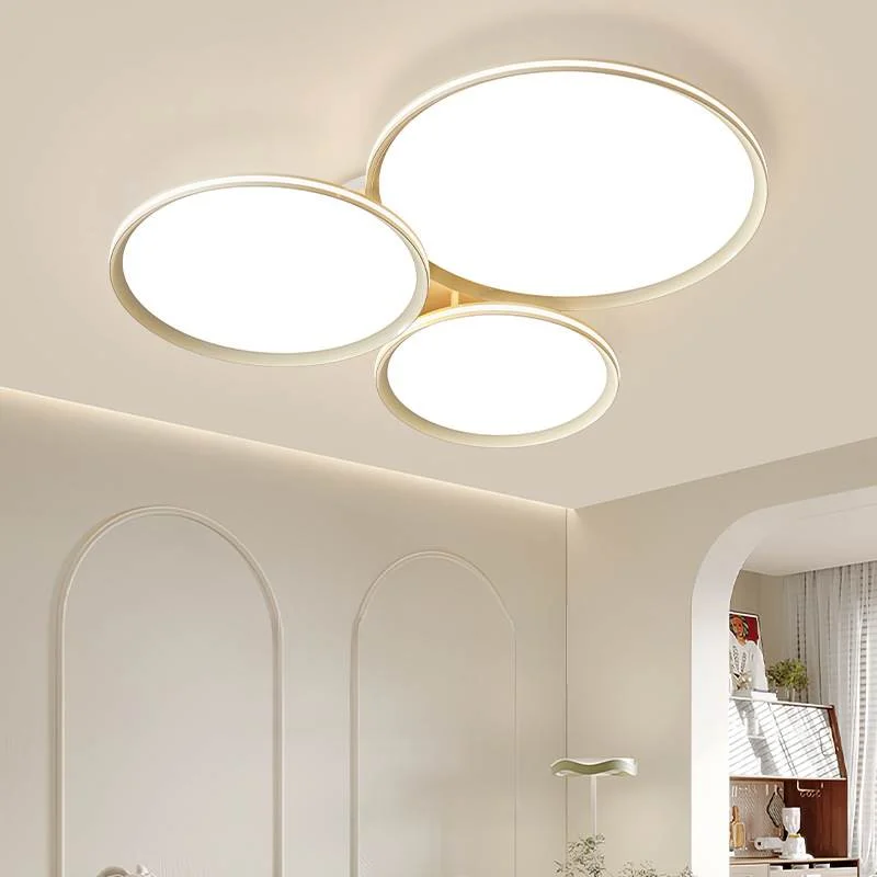 客厅主灯2024新款简约现代奶油风卧室吸顶灯灯具组合全屋套餐