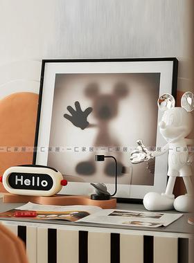 一匚 潮流公仔迎宾米奇波纹托盘组合软装 样板间酒店会所摆件