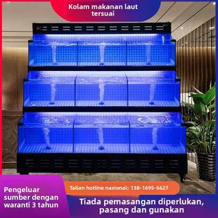 移动海鲜池商用制冷机一体水产海鲜缸贝类池超市饭店海鲜鱼缸定制