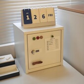 桌面小型密码 柜学生宿舍零食收纳柜办公带锁保管箱家用儿童存钱罐