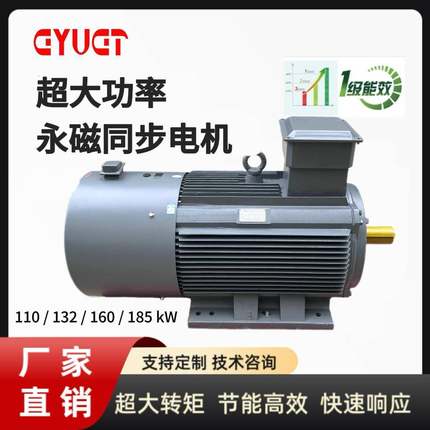 三相交流大功率永磁同步变频电机纯铜节能伺服马达水泵调速电动机
