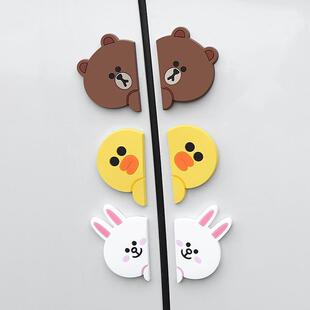 汽车防撞贴防蹭条可爱卡通后视镜装 车门防撞条创意个性 饰防刮蹭